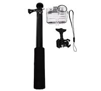 MMABEUTF Coque étanche, kit de Perche à Selfie étendu pour Action, Perche télescopique en Alliage d'aluminium, poignée antidérapante, Trou de vis de 1/4" pour appareils Photo