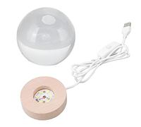 MMABEUTF Crystal Night Light 3D sculpture pour décoration intérieure Boule de cristal LED (Système galactique Lumière chaude)