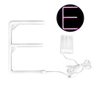MMABEUTF E Forme LED LETTRE LETTRE, pour la décoration de maison de fête de mariage, pour la lumière décorative, White White chaud, batterie USB, conception unique, économe en (Rose)