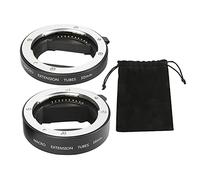 MMABEUTF Ensemble de Tubes d'extension Macro pour Monture E, 10 mm et 16 mm, Construction en métal et Plastique, Contacts plaqués Or, Photographie en Gros Plan, Compatible avec (Noire)