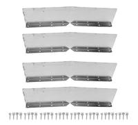 MMABEUTF Gardiens de gouttières, pour Gardiens de gouttières en Aluminium Valley Splash Gardes, 4pcs Protégeurs de gouttières de toiture, pour Les toits de bardeaux Maison