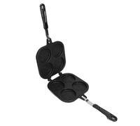 MMABEUTF Poêle à crêpes Double face en alliage d'aluminium, revêtement antiadhésif, poêle à Sandwich multifonctionnelle Double face pour tarte à la roue, pain, œufs