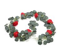 MMABEUTF pour la décoration de jardin de fête de mariage, vignes de suspension de soie artificielle multifonctionnelle, fausse guirlande de fausses fleurs vives avec des pétales
