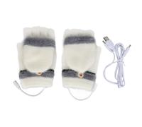 MMABEUTF Pour USB, pour ordinateur portable - 1 paire gants chauffés, chaud chaud, doigt complet/demi sans doigt, pour taper pour ordinateur portable