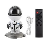 MMABEUTF Veilleuse LED Étoile Projecteur USB Astronaute Projecteur d'étoiles Lampe Lumière d'ambiance RGB Cadeau d'anniversaire pour enfants (Blanche)