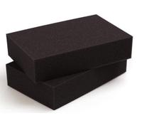 mmasport Polyuréthane mousse Bloc Caoutchouc Plume Feuille pour Rembourrage Coussins Canapés Chaises Jardin Protection Emballage Modélisme Mousse Mousse Mousse (Noir, 30 x 20 x 2,5 cm (2 Pièces))