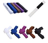 MMASPORT The Fight Evolution Ceinture BJJ Belt Jiu Jitsu Kimono - 100% Coton épaisseur 5 mm rembourrée en EVA (Blanc, 300 cm)