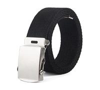 MMAXZ 2.5cm largeur hommes/femmes toile ceinture en plein air formation jean ceinture ceinture 80-120cm, Le noir