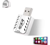 MMB Adaptateur sans fil, mise à niveau 2025 CarPlay Dongle convertit câblé en sans fil pour iPhone, adaptateur USB C/A Plug and Play Car Play compatible avec iPhone iOS 10+ et voitures avec Car Play