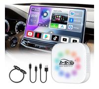 MMB WJAN-TV2.0 CarPlay, CarPlay sans fil, adaptateur CarPlay en ligne YouTube/Netflix 2025, nouvelle mise à niveau avec sortie HDMI, boîtier TV vidéo, adaptateur sans fil automatique Android 12.0 pour