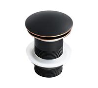 MMBBOD Bonde de Lavabo Système de vidage Pop-up Bonde de Vidage sans Trop-Plein Universel Bonde d'écoulement pour Lavabo en Cuivre (Blanco : Orb)