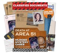 MMC Death at Area 51 - Jeux mystérieux de de résolution de crime pour adultes avec 47 preuves réalistes et indices - Jeu de résolution de crime immersif et jeux de société pour adultes - Jeu