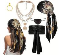 MMCCHB Ensemble d'accessoires de costume de pirate pour femme - Accessoires de costume de capitaine - Accessoires de costume de carnaval / cosplay / fête / Halloween - Accessoires sur le thème du