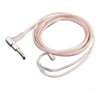 MMCX Câble audio équilibré 1,2 m en cuivre plaqué argent avec connecteurs 3,5 mm/4,4 mm, gaine en TPE souple pour moniteurs intra-auriculaires (prise jack 3,5 mm)