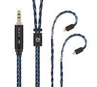MMCX Câble de rechange pour écouteurs KBEAR ST16 PLUS de 2 m de long, améliore le confort de port pour FILO FH3 FD3 (prise audio MMCX 3,5 mm, noir-bleu)