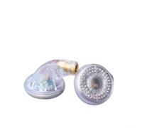 Mmcx Pilotes de casque avec diaphragme LCP pour basses profondes et voix claires dans un style noir transparent pour écouter de la musique audiophile pour les sessions (blanc)