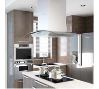 MMCZ Hotte aspirante Contemporain - Hotte îlot 90 cm Acier inoxydable 756 m³/h LED@2474839@