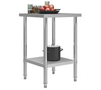 MMCZ Table de préparation/Plan De Travail - Table de travail de cuisine 60x60x85 cm Acier inoxydable@8397431@