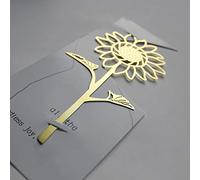 MMD Marque-Page en métal de Tournesol Simplicité créative, Petit Cadeau doré