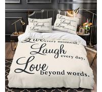 MMDASBVPE Citations de Motivation Housse de Couette 3D Effet Hypoallergique Confortable Léger Parure de Lit Microfibre résistante Fermeture Éclair Douce for Filles Ado Single（140x200cm）