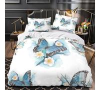 MMDASBVPE Symbole Hamsa Bleu Housse de Couette Microfibre résistante Imprimé en 3D Confortable Motifs ornementaux Parure de Lit Fermeture Éclair Ultra Douce Léger for Adolescent Super King（260x220cm）