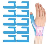 MMDOCO Lot de 10 bandes de kinésiologie prédécoupées pour protéger les doigts et le tendon - Doux pour la peau - Imperméables et élastiques - Bleu