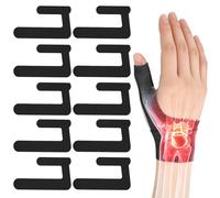 MMDOCO Lot de 10 bandes de kinésiologie prédécoupées pour protéger les doigts et le tendon - Doux pour la peau - Imperméables et élastiques - Noir