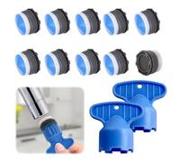 MMDOCO Lot de 10 Mousseurs pour Robinet, Mousseur Robinet Avec 2 clés, Mousseur Robinet, Economiseur d'eau pour Robinet, pour la Plupart des Robinets (M18.2)