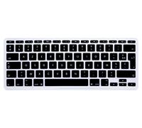 MMDW Clavier Français AZERTY ISO pour Macbook 11" 11.6" A1465 A1370 Clavier Européen/ISO Disposition de Clavier en Silicone Noir