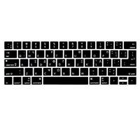 MMDW Housse de clavier en langue grecque compatible MacBook Pro 13" 15" 2019 2018 2017 2016 avec Touch Bar et Touch ID Modèle : A2159 A1989 A1706/A1990 A1707, version américaine et européenne