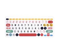 MMDW Housse de clavier en silicone anglais compatible avec clavier Bluetooth multi-appareils Logitech K380, police arc-en-ciel créative