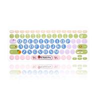 MMDW Housse de clavier en silicone anglais compatible avec clavier Bluetooth multi-appareils Logitech K380, Happy Day