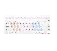 MMDW Housse de clavier en silicone anglais compatible avec clavier Bluetooth multi-appareils Logitech K380, couleur crème