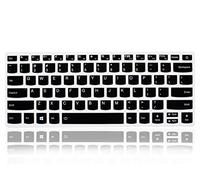 MMDW Housse de clavier en silicone anglais pour Lenovo Yoga C940 C740 14" | Yoga C930 930 920 14" | pour Lenovo Flex 14 14" | Yoga 720 720S 730 13,3" | Yoga 730 15,6" | Yoga 720 31,8. cm, noir