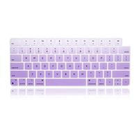 MMDW Protection de clavier en silicone pour iMac 2021 24" avec Touch ID (modèle : A2449, 2021) et clavier sans fil Magic (modèle : A2450, 2021) - Violet clair