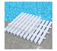 MMDXDLX Grille de Débordement de Piscine Grille de caniveau for Piscine, Drainage à Trois interfaces, Drainage for allées, patios et terrasses(20x 100cm,2 Pieces)