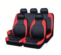 MMDXDLX Housse de Siege Voiture pour Citroën Nemo (2008-2017), Imperméable Ensemble Complet, Coussin Compatible Airbag pour Protection Sellerie,Red