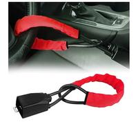 MMDXDLX Verrou De Ceinture De SéCurité pour Volant pour Kia Seltos 2019-2020 2021 2022 2023 2024 2025 SP,Antivol Voiture,Protection Visible Dissuasive Et Robuste,Red