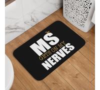 Mme Gets on My Plate Sclerosis Tapis De Douche Absorbant Paillasson Intérieur Antidérapant Welcome Paillassons pour Porte Cuisine Couloir 40X60Cm