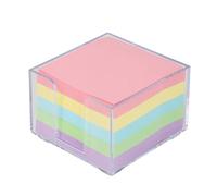 Mmeo Distributeur de notes adhésives en acrylique pour bureau Argenté 9,9 x 10,9 cm