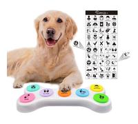 MMGGAISH 7 Boutons colorés pour Chiens, Boutons de Communication pour Chiens, Petits Boutons pour Chiots et Chatons, 50 Autocollants et Un Outil pour Apprendre à Votre Chien à Parler (Piles incluses