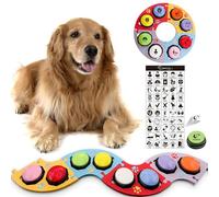 MMGGAISH 8 Boutons de Communication pour Chien, Bouton enregistrable, Bouton de Dressage pour Chien, 4 tampons Fixes, 50 Autocollants, pour Apprendre à Votre Chien à Parler