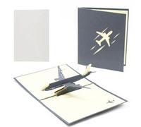 Mmgoqqt Carte pop-up avion - Carte d'anniversaire 3D pour vol, cadeau de voyage, carte d'anniversaire comme bon de voyage, cadeau d'argent pour caisse de voyage ou argent de vacances