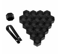 MMHGFIR 20 Pièces Voiture Cache Ecrou Roue, pour Opel Corsa-C Corsa-D Corsa-E Corsa-F Cache-éCrous De Pneu Hexagonaux, Capuchons D'éCrou Protection Antipoussière Cache-écrous,A-17MM