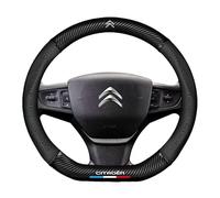MMHGFIR Couvre Volant Voiture, pour Citroen DS3 2009-2016 PU Housse de Volant Antidérapant Respirant Housse de Volant Absorbant la Transpiration Sport,7-38CM(15")