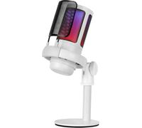 Mmic-Se, Microphone De Studio Argb Professionnel, Adc Ultra Haute Définition 196Khz 24-Bit, Support Anti-Choc + Filtre Métallique Pop Mesh, Contrôle Du Volume Et Du Mute, Blanc