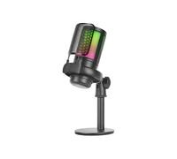 MMIC-SE, Microphone de Studio ARGB Professionnel, ADC Ultra Haute Définition, Support Anti-Choc + Filtre Métallique Pop Mesh,Noir