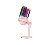 MMIC-SE, Microphone de Studio ARGB Professionnel, ADC Ultra Haute Définition, Support Anti-Choc + Filtre Métallique Pop Mesh,Rose
