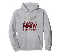 MMIW Justice pour Les Femmes autochtones disparues et assassinées Sweat à Capuche, Unisexe pour Adultes, Gris Chiné, XXL