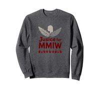 MMIW Justice pour Les Femmes autochtones disparues et assassinées Sweatshirt, Unisexe pour Adultes, Chiné Foncé, M